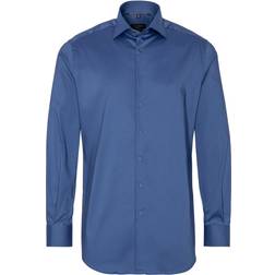 Eterna Performance Shirt bleu gris uni