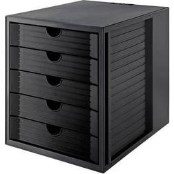 HAN SYSTEMBOX KARMA 14508-13 Desk drawer box Black A4, C4 No. of drawers: 5