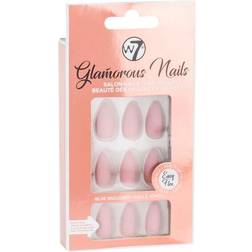 W7 Glamorous Nails Stick On Nails Nude With Attitude