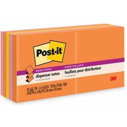 3M Post-itÂ Pop-Up Super Sticky Notes, 3" x 3" Energy Boost Collection, 10 Pads/Pack (R330-10SSAU) Multicolor