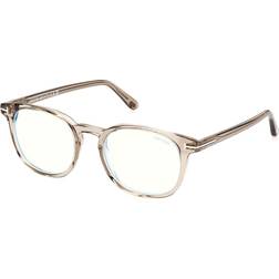 Tom Ford FT5819-B Blu-Light Block 057 da Vista Marroni per Uomo (Solo Montatura)