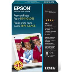 Epson Premium Semi-Gloss Luster Semi-Gloss Photo Paper (4x6" 40 Sheets