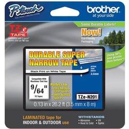 Brother BRTTZEN201 Pt1010 Tze Tape 1-Black-White 9-64in