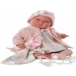 Llorens Muñeco Rn Mimi 40 Cm Lloron Capazo Rosa Tacto Suave