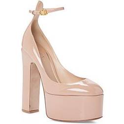 Valentino Garavani Tan-Go Leather Platform Pumps