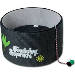 Touchcat 'Claw-Ver Nest' Rounded Scratching Cat Bed with Teaser