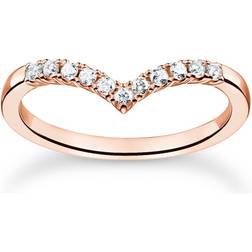 Thomas Sabo Ring våg med vita stenar