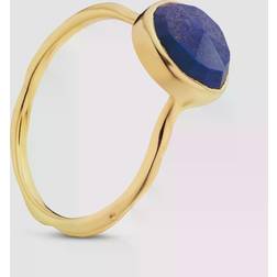 Monica Vinader Siren Lapis Lazuli Stacking Ring, Gold/Blue