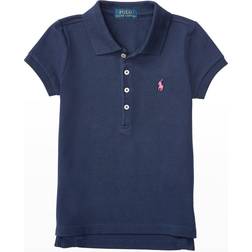 Polo Ralph Lauren Girl's Stretch Cotton Mesh Polo Shirt - Refined Navy