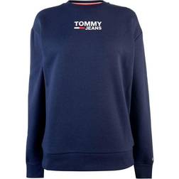 Tommy Jeans Bomuld Hættetrøje Skater Stil - Blå