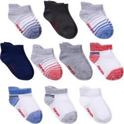 Hanes Infant Girls' Heel Shield Socks 10-Pack Grey/White/Pink/Assorted Grey/White/Pink/Assorted