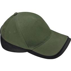 Beechfield Teamwear Competition Cap - Weiß/Orange/Schwarz