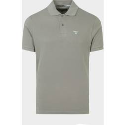 Barbour Pique Polo T Shirt Grey