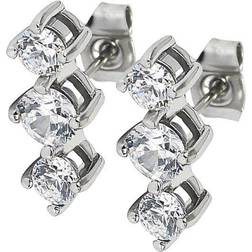 Astrid & Agnes IDA Tripple ear steel/crystal