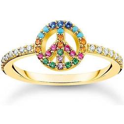 Thomas Sabo Ring Peace med Färgarde Stenar