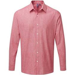 Premier Mens Long Sleeve Chambray Shirt (Indigo)