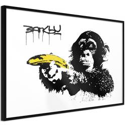 Artgeist Banksy: Banana Gun II 90x60 Svart Poster