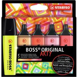 Stabilo Boss Arty Varme farver 5-pak