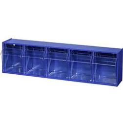 Allit Allit 464430 foldekasse-magasin VarioPlus ProFlip 5 (B x H x T) 600 x 165 x 135 mm Blå Transparent 1 stk Staukasten