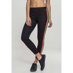 Urban Classics Ladies 3-Tone Tape Leggings - Black/Firered/White/Navy