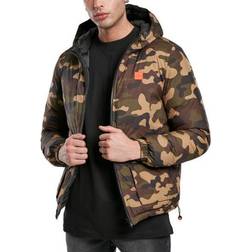 Urban Classics Reversible Hooded Puffer Jacket black/woodcamo