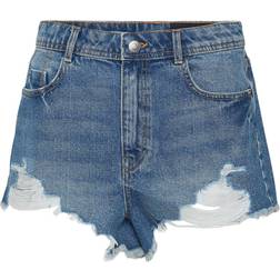 Noisy May Hill Shorts - Medium Blue Denim