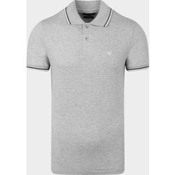 Emporio Armani Polo Slim Fit In Piquet Stretch Con Micro Eagle