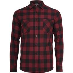 Urban Classics Checked Flanell Shirt Black/Burgundy