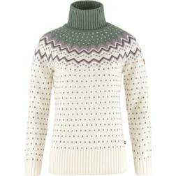 Fjällräven Övik Knit Roller Neck W - Chalk White/Patina Green