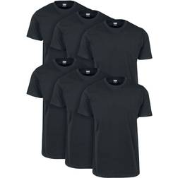 Urban Classics Basic T-Shirt 6-Pack - Black/White/Black/Grey