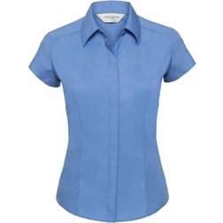 Russell Athletic Camicia Popeline Aderente Policotone Maniche Ad Aletta Da Donna -