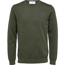 Selected Berg Crew Neck Strik, Teak