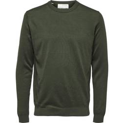 Selected Town Merino Coolmax Knit Crew - Forest Night