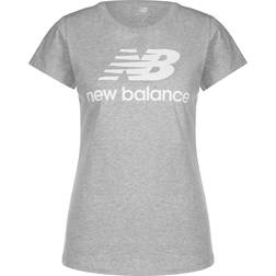 New Balance Essentials Stacked Logo Short Sleeve T-shirt - Athletic Grey