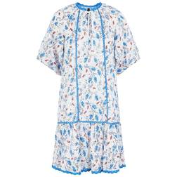 Y.A.S Knielanges Kleid mit Lochstickerei - Black