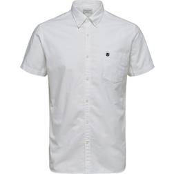 Selected Camisa Manga Larga Regular Axel Seersucker - Blanco