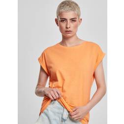 Urban Classics Ladies Extended Shoulder Tee (Papaya, XS)