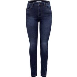 Only Nikki Life High Skinny Fit Jeans - Blue/Medium Blue Denim