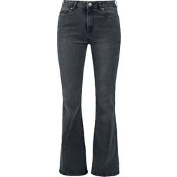 Urban Classics High Waist Flared Denim Jeans - Black