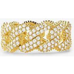 Michael Kors Sterling & Cubic Zirconia Curb-Chain Ring