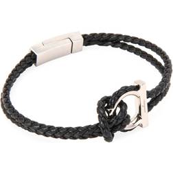 Ferragamo Double Woven Bracelet - Silver/Black