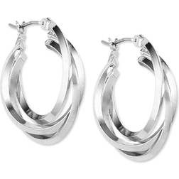 Anne Klein Goldplated 3-Ring Hoop Earrings