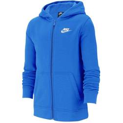 Nike Big Kid's Sportswear Club Full-Zip Hoodie - Game Royal/Game Royal/White (BV3699-480)