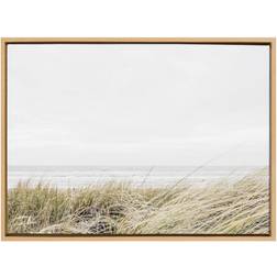 Kate and Laurel 23" x 33" Sylvie East Beach Framed Canvas by Amy Peterson Natural All Things Decor Framed Art