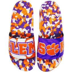 Hype Women Purple/Orange Clemson Tigers Slydr Slide Sandals