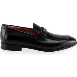 Ferragamo Ree Double Gancini Bit Leather Loafers - Men's