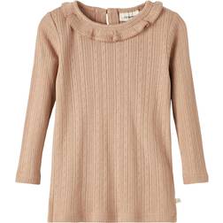 Lil'Atelier Rachel LS Slim Top - Almondine