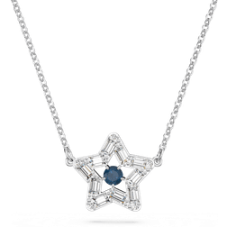 Swarovski Stjerne Halskæde - Grå/Blå