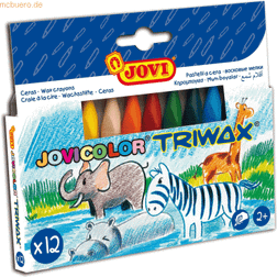 Jovi Triangular candle crayons 12 colors (187100)