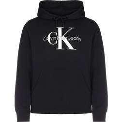 Calvin Klein Monogram Hoodie - Lysegrå/Sort/Hvid